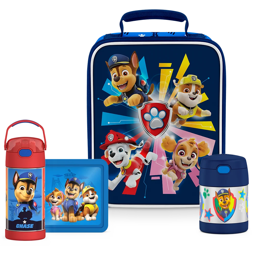 Paw Patrol Bundle - Soft Lunch Box, 12oz FUNtainer® Water Bottle, 10oz FUNtainer® Food Jar & Hard Ice