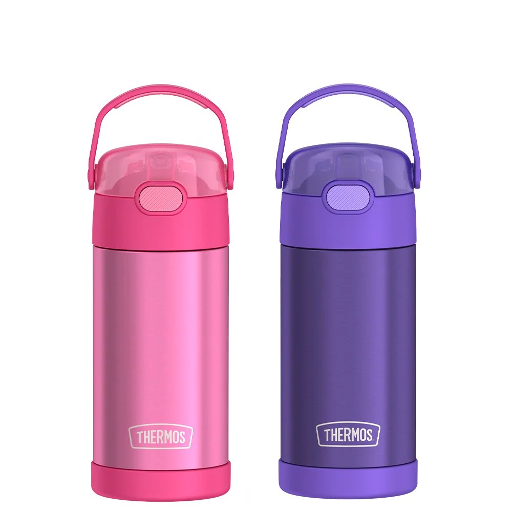 12oz FUNtainer® Water Bottles Pink & Purple Bundle