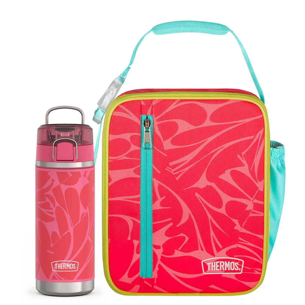 Abstract Petals Upright & 18oz Icon™ Kids Water Bottle Bundle