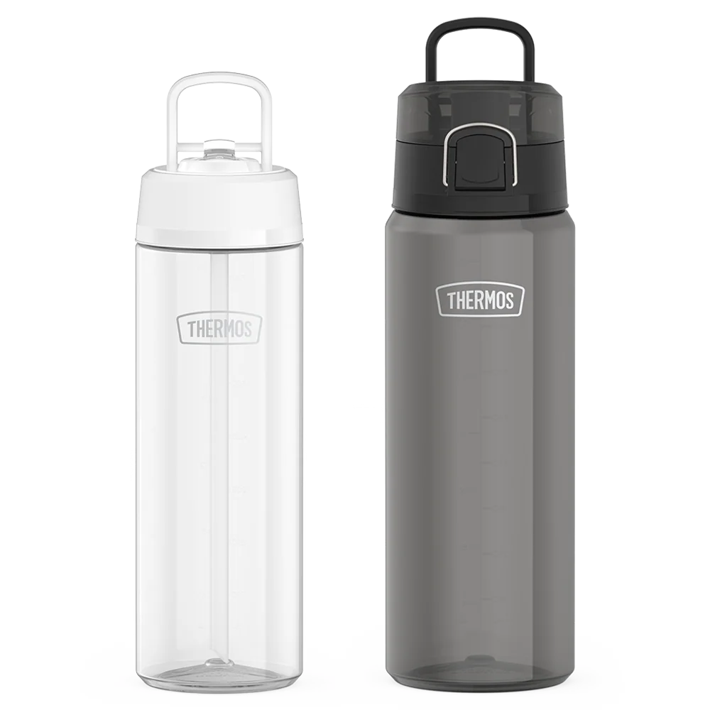 26oz Straw Lid & 32oz Spout Lid Tritan™ Water Bottle Bundle - Clear & Smoke