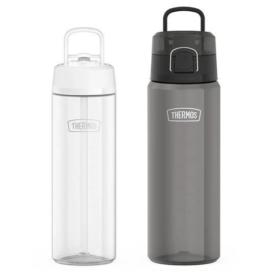 26oz Straw Lid & 32oz Spout Lid Tritan™ Water Bottle Bundle - Clear & Smoke