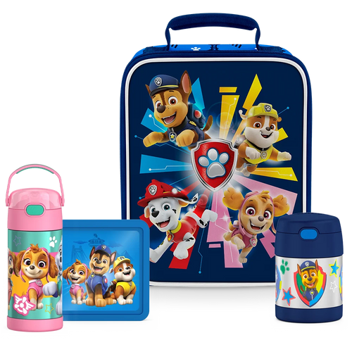 Paw Patrol Skye Bundle - Soft Lunch Box, 12oz FUNtainer® Water Bottle, 10oz FUNtainer® Food Jar & Hard Ice
