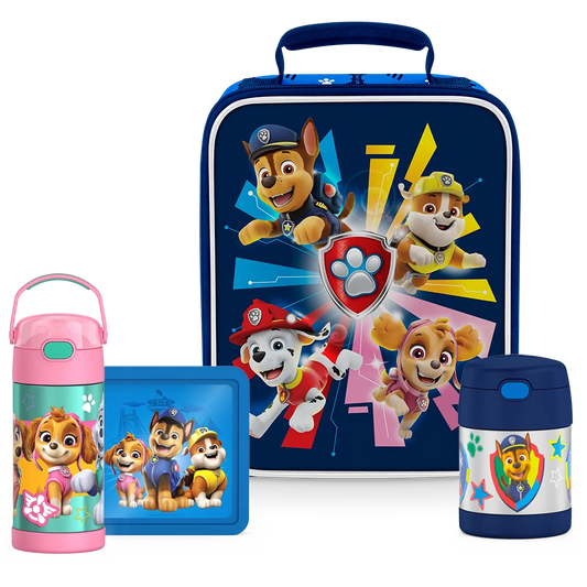 Paw Patrol Skye Bundle - Soft Lunch Box, 12oz FUNtainer® Water Bottle, 10oz FUNtainer® Food Jar & Hard Ice