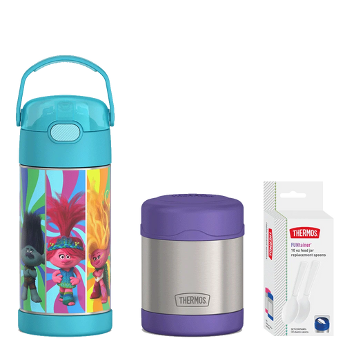 12oz Trolls FUNtainer® Water Bottle & 10oz Food Jar Bundle
