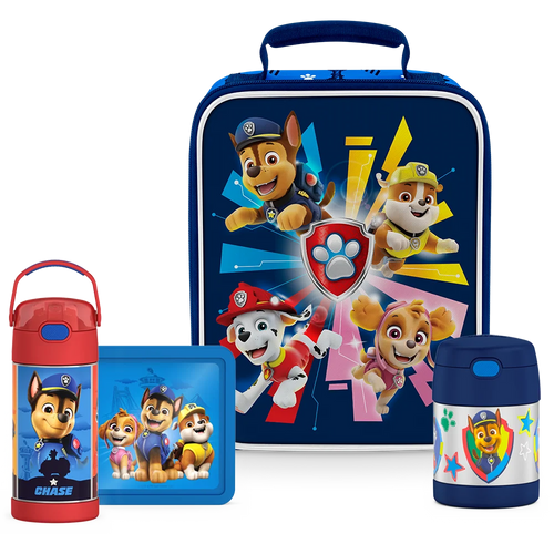 Paw Patrol Bundle - Soft Lunch Box, 12oz FUNtainer® Water Bottle, 10oz FUNtainer® Food Jar & Hard Ice