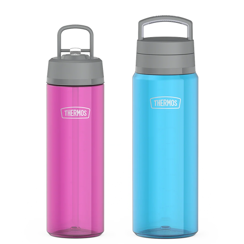 26oz Straw Lid & 32oz Screw Top Lid Tritan™ Water Bottle Bundle - Aubergine & Teal