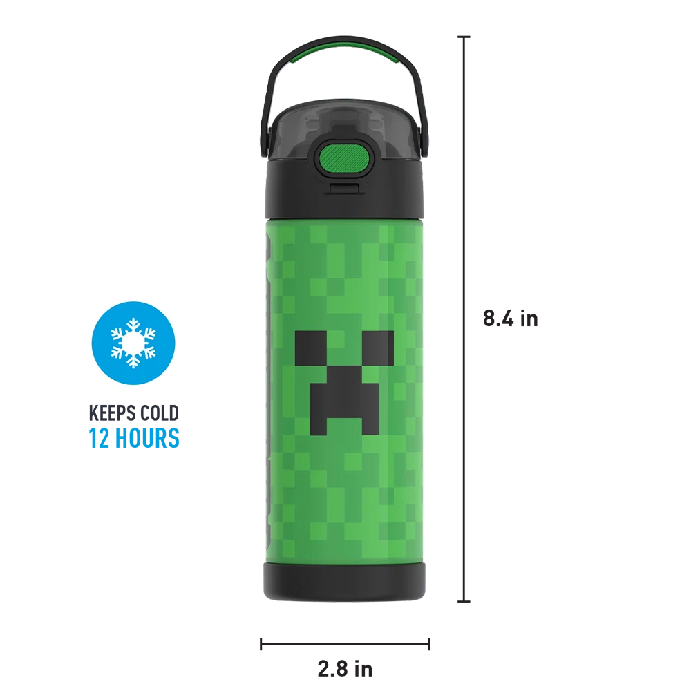 16oz FUNtainer® Water Bottle Minecraft