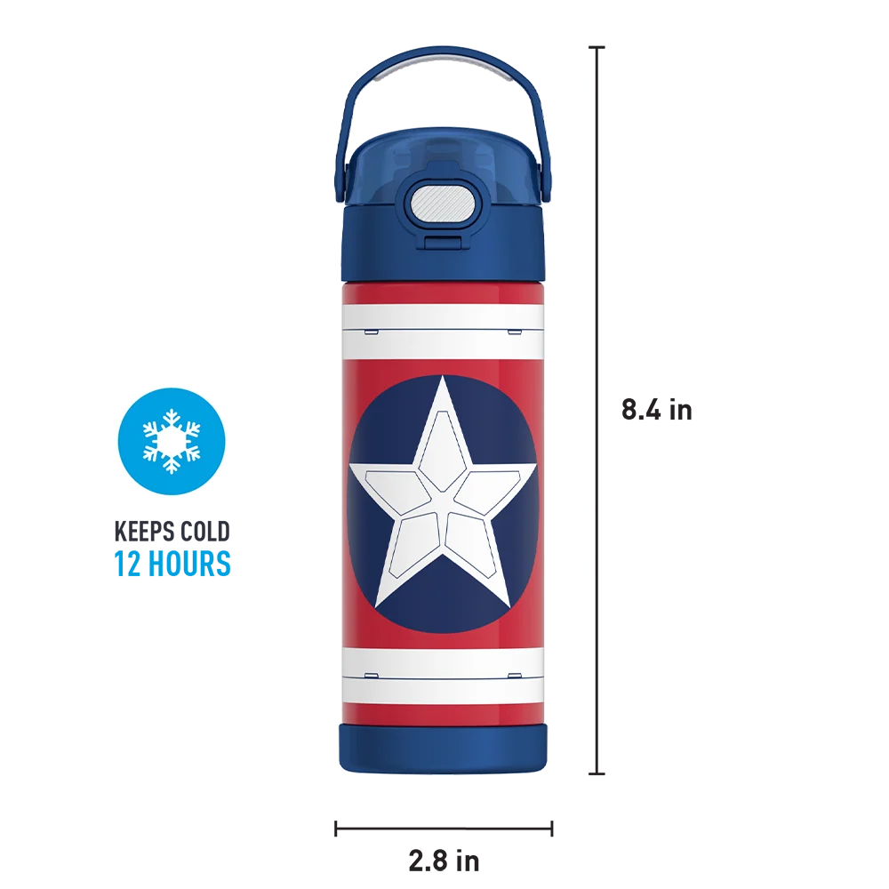 16oz FUNtainer® Water Bottle Captain America