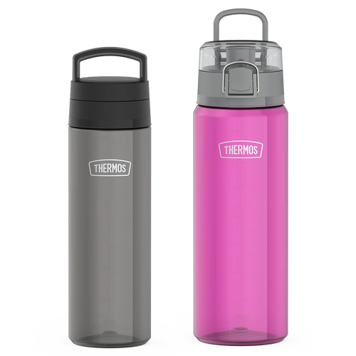 26oz Screw Top Lid & 32oz Spout Lid Tritan™ Water Bottle Bundle - Smoke & Aubergine