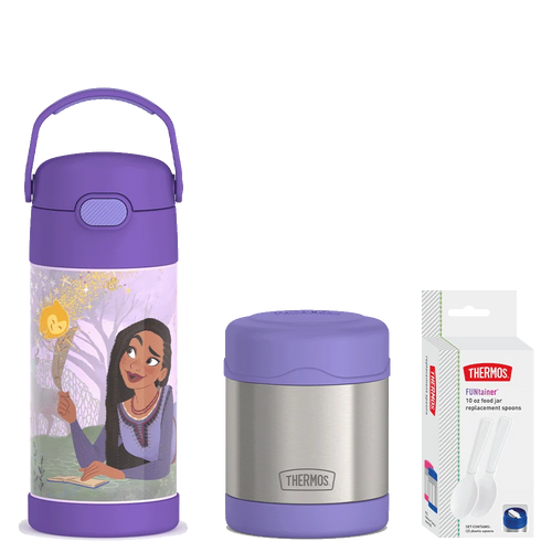 12oz Disney's Wish FUNtainer® Water Bottle & 10oz Food Jar Bundle