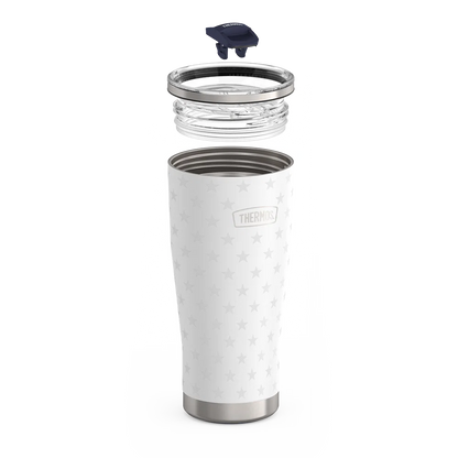 24oz Icon™ Tumbler with Slide Lock Lid - White Stars