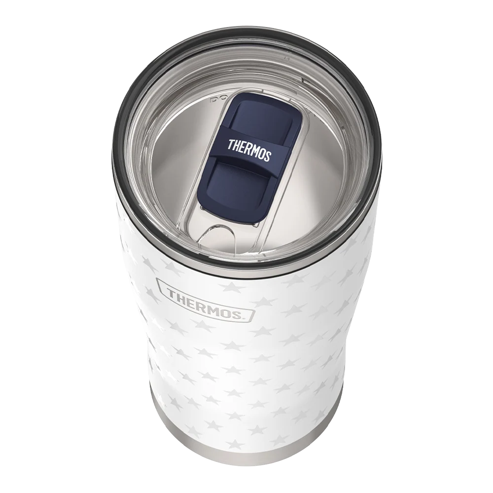 24oz Icon™ Tumbler with Slide Lock Lid - White Stars