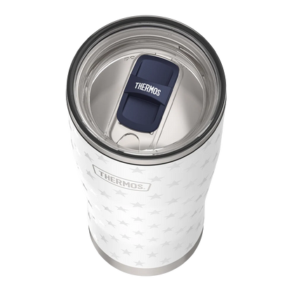 24oz Icon™ Tumbler with Slide Lock Lid - White Stars